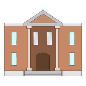 レトロ建築のフリーイラスト（クラシックな外観）