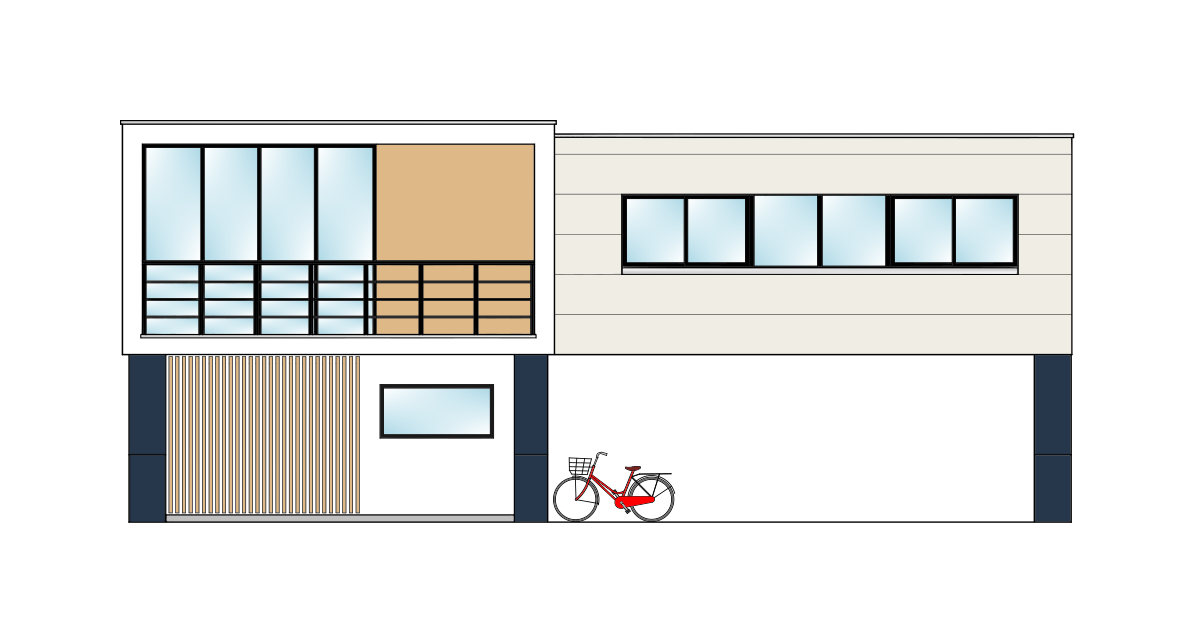 事務所の外観フリーイラスト