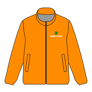 ロゴ入りオレンジブルゾンのフリーイラスト