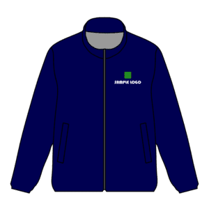 ロゴ入りネイビーブルゾンのフリーイラスト