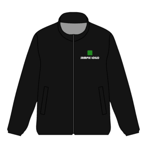 ロゴ入りブラックブルゾンのフリーイラスト