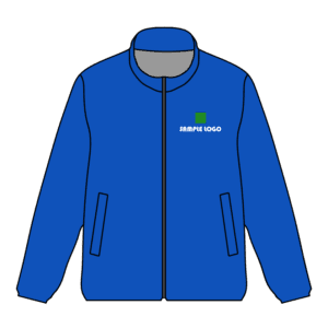 ロゴ入りブルーブルゾンのフリーイラスト