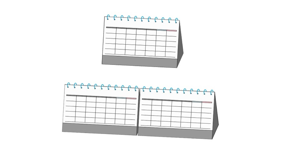 卓上カレンダーのイラスト