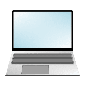 シンプルなノートパソコンのフリーイラスト