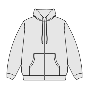 グレーパーカーのフリーイラスト