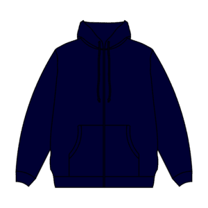 ネイビーパーカーのフリーイラスト