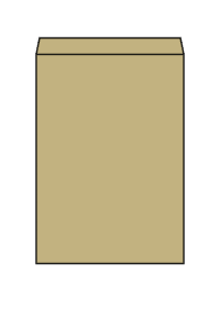 角形1号封筒のフリーイラスト