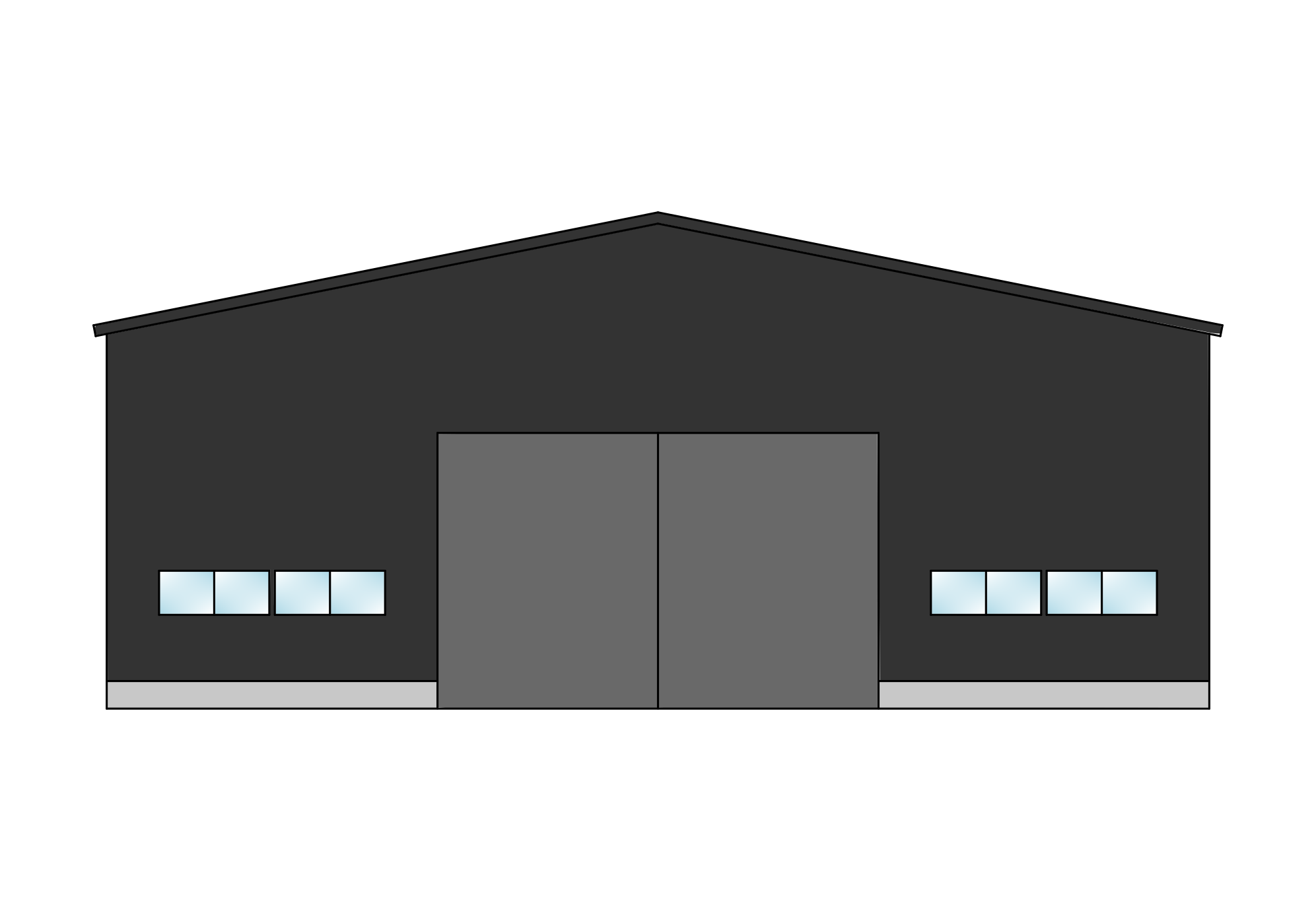 大型倉庫のイラスト