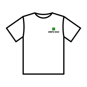 ロゴ入りのホワイトTシャツのフリーイラスト