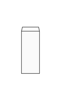 長形2号封筒のフリーイラスト