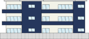 新しいアパートのイラスト