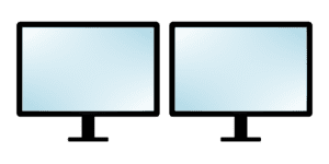 デュアルモニターのフリーイラスト