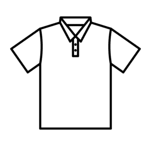 ホワイトポロシャツのフリーイラスト