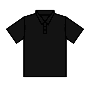 ブラックポロシャツのフリーイラスト