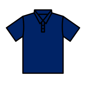 ネイビーポロシャツのフリーイラスト
