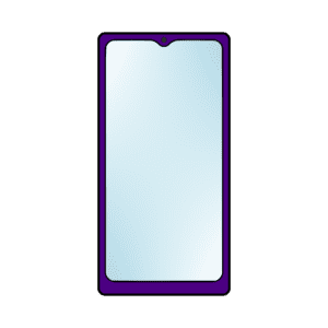 シンプルなパープルのスマホのフリーイラスト