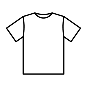 ホワイトTシャツのフリーイラスト