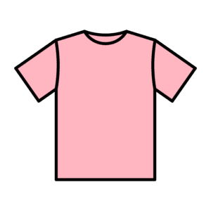 ピンクTシャツのフリーイラスト