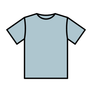 ブルーTシャツのフリーイラスト