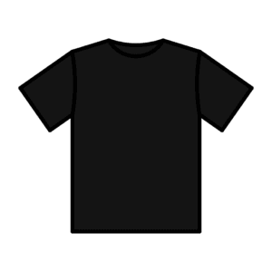 ブラックTシャツのフリーイラスト