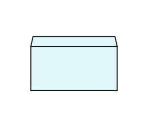 洋形0号封筒のフリーイラスト