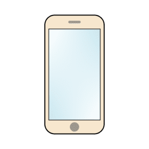 スマホのフリーイラスト（ゴールド）