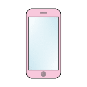 スマホのフリーイラスト（ピンク）
