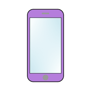 スマホのフリーイラスト（パープル）