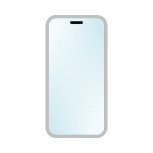 シルバーのフレームのスマホイラスト