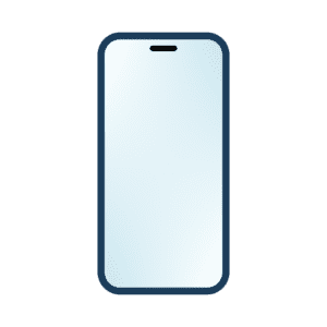 ネイビーのフレームのスマホイラスト