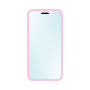 ピンクのフレームのスマホイラスト