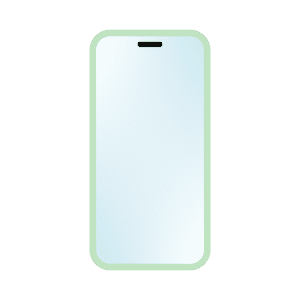 グリーンのフレームのスマホイラスト