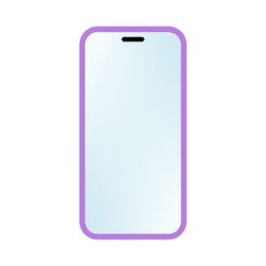 パープルのフレームのスマホイラスト