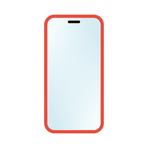 レッドのフレームのスマホイラスト