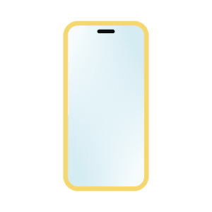 イエローのフレームのスマホイラスト