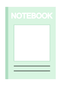 グリーンのノートイラスト