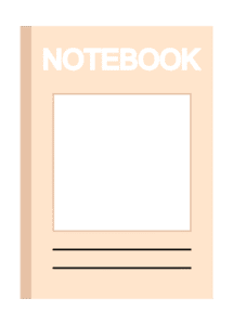 オレンジのノートイラスト