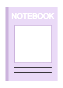 パープルのノートイラスト