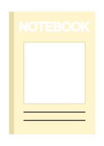 イエローのノートイラスト